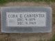 Cora Trimble Carpenter Headstone in Rosehill Cemetery, Armore, OK