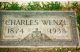 Charles Wenzl Headstone