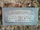 Headstone for Elbert Robinson and Ruth Carpenter Robinson