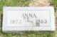 Anna Slezak Holub Headstone 1872-1963