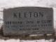 Abraham Keeton & Jane McGuire Headstone in Keeton Cemetery