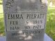Headstone in Pieratt Cemetery #2 in Ezel, Morgan County, KY